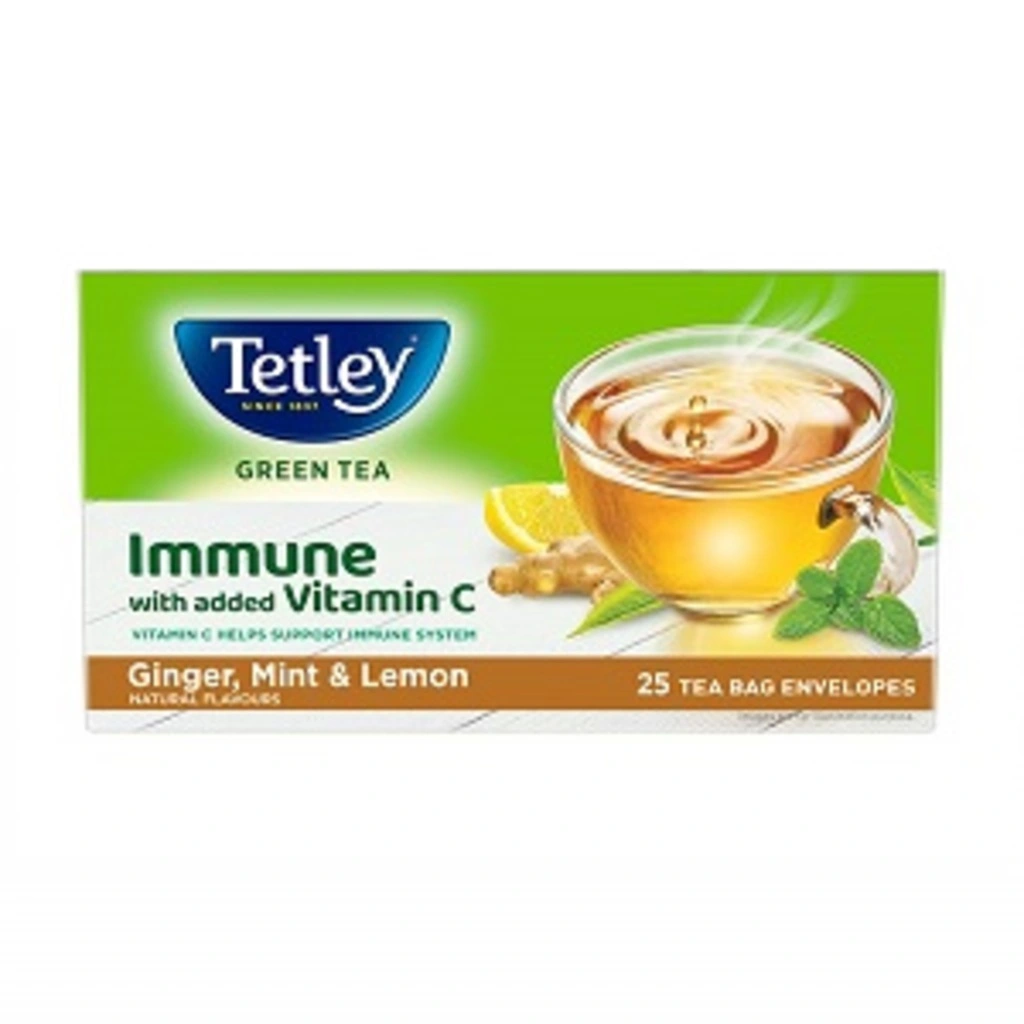 Tetley Green Tea Ginger Mint Lemon 25*Tea Bag