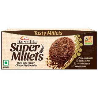 Farmlite Super Millets Ragi And Jowar Chocochip Cookies 75Gm