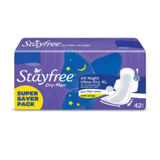Dry Max Purple Sanitary Pads Xl 42Pad