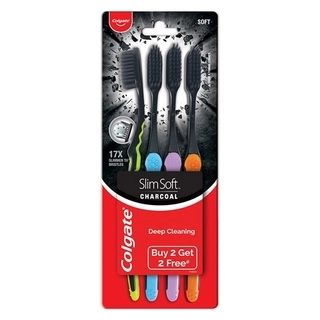 Slim Soft Charcoal Toothbrush (Ultrasoft) 4N