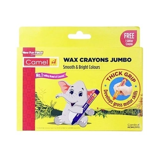 Wax Crayons Jumbo Smooth & Bright Colours 12Pcs
