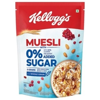 KELLOGG`S MUESLI NO ADDED SUGAR 500GM.