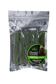BASIL Dental Care Twisted Chew Sticks for Dogs & Puppies | 200 Grams
