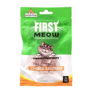 First Meow Chicken Sandwich Cat Treat, 40G