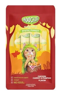 Moochie Chicken, Carrot, & Pumpkin Flavour Cat Treats, 75g