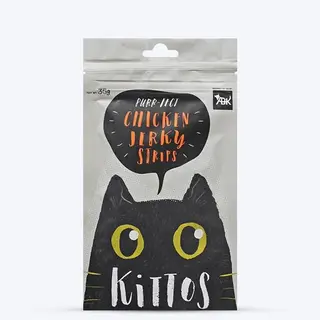Kittos Purr-Fect Chicken Jerky Strips Cat Treats - 35 g
