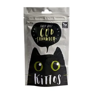 Kittos Purr Fect Cod Sandwich Cat Treats - 35 g