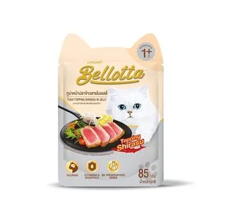Bellotta Premium Wet Cat Food - Tuna Topping Shirasu in Jelly - 85 g packs
