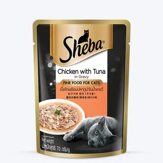 Sheba Chicken With Tuna Rich Premium Adult Fine Cat Wet Food (70 gm Pouches)
