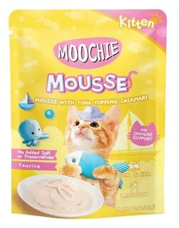 Moochie Mousse with Tuna Topping Calamari Kitten Wet Cat Food (70g)