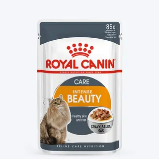 Royal Canin Care Intense Beauty Cat Wet Food, Gravy-Salsa SAS (85 gm Pouches)