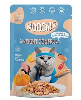 Moochie Mousse Weight Control Mince With Salmon Wet Cat Food (85g)