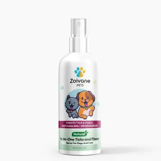Zoivane Natural 4-IN-ONE TICKS AND FLEA spray for Dogs & Cats 100 mL