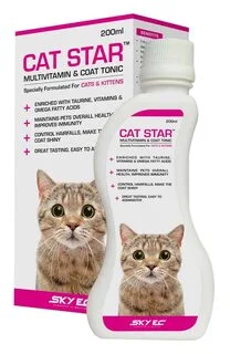 Sky Ec Cat Star Multivitamin & Coat Tonic Syrup For Cats - 100 Ml