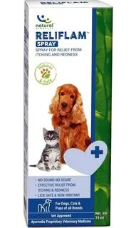 Reliflam Spray for Itching and Redness for Dogs, Cats and Pups of All Breeds (75 ml)