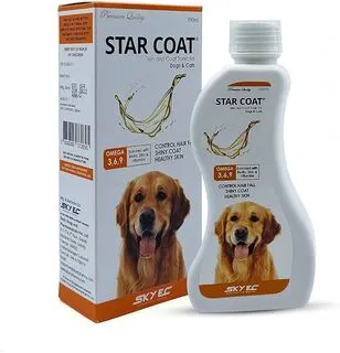 Sky Ec Star Coat Skin and Coat Tonic for Dogs & Cats, Control Hairfall, (200 ml)