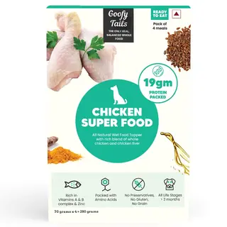 Chicken Super Food Topper for Dogs & Puppies - Pack of 4 Meals
