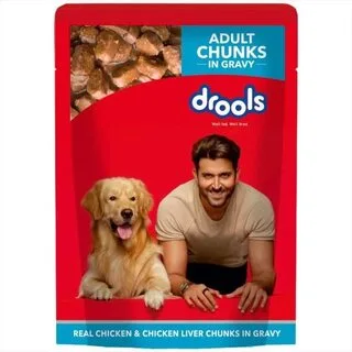 Drools Real Chicken & Chicken Liver Adult Chunks in Gravy, 150 gm