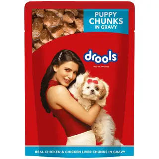 Drools Real Chicken & Chicken Liver Chunks in Gravy Puppy, 150 gm