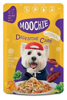 Moochie Wet Dog Food Digestive Care Formula Chicken Liver, Carrot, Pumpkin and Spinach Size 85 gm