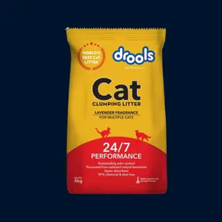 Drools Clumping Lavender Fragrance Cat Litter (For multiple cats), 5kg