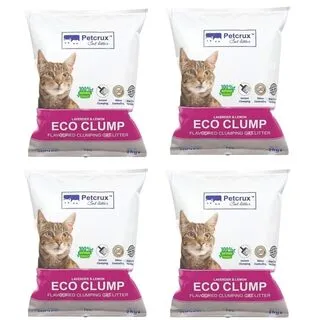 Petcrux Lavender & Lemon Scented Eco Clumping Cat Litter, 5 Kg