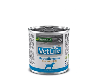 Farmina Vetlife Hypoallergenic Fish and Potato Dog Wet Food Can, 300 Gms