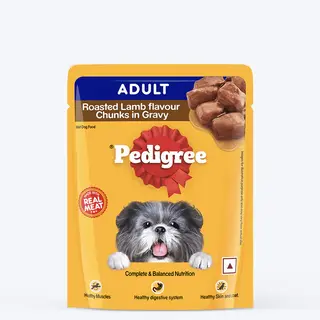 PEDIGREE Adult Wet Dog Food - Roasted Lamb Flavour Chunks in Gravy, 70g