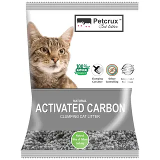 PetCrux Exclusive Scoopable Unscented Natural Activated Carbon Cat Litter, 5 kg