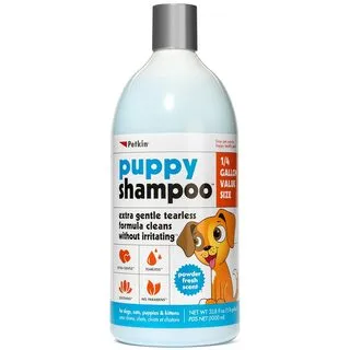 Petkin Puppy Shampoo Tearless for Puppies, Powder Fresh Scent, 1000 ml