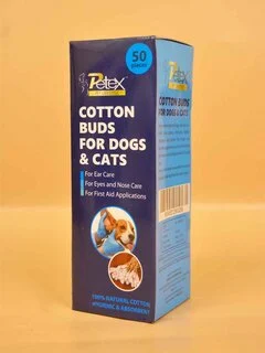 Petex Cotton Ear Buds For Dogs & Cats (50 pieces)