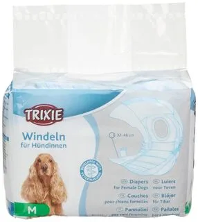 Trixie Diapers for Female Dogs M 32-48cm 12 Pcs