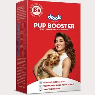 Drools Pup Booster - Puppy Weaning Diet for All Breeds, Milk Flavor, 300g,Pack of 1
