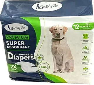 Smarty Pet Disposable Pet Diapers for Dogs & Puppies (XX Large)