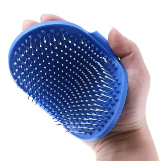 Hand-Held Rubber Tipped Pin Brush for Dogs & Cats