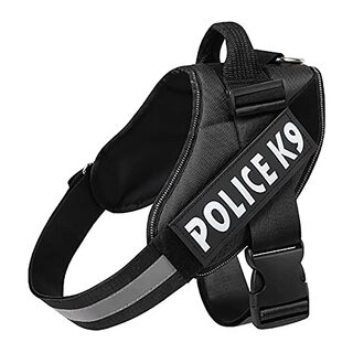 Police K9 Dog Harness No Pull Harness No Choke Dog Standard Harness (L)