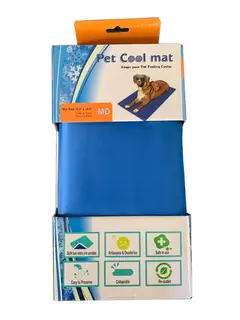 Pet Cool Mat Plain 50 x 65 cm MD Size, Blue color