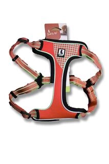 Nunbell Flamingo Adjustable Chest Harness for pet Dog Size-Medium (Silver)