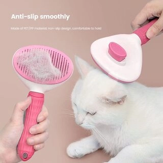 Dog & Cat Pet Grooming Slicker Pet Care Comb (Pink)