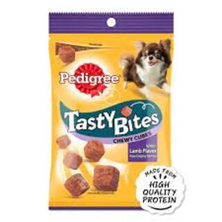 Pedigree Tasty Bites Chewy Cubes Chunks Dog Food For All Life Stages, Lamb Flavour- 50 G Pouch