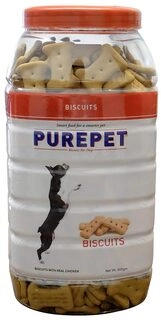 Purepet Chicken Flavour, Real Chicken Biscuit, Dog Treats For All Life Stages