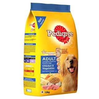 Pedigree Adult Dog Food, Chicken and Vegetables, 1.2 kg Pack