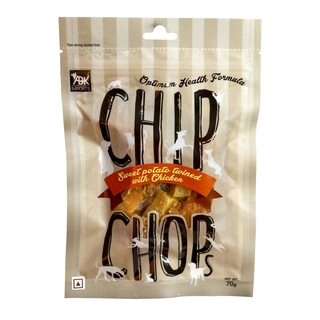 Chip Chops Sweet Potato Chicken Dog Treat, Optimum Health Formula, Highly Nutritional & Digestible, Suitable for All Dog Breeds, Easy to Digest, No Artificial Flavors Added,