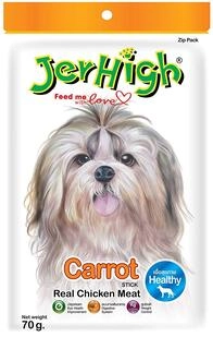JerHigh Carrot Stix Dog Treat Made with Real Chicken Meat, 70 g
