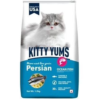 Kitty Yums Dry Adult Persian Cat Food, Ocean Fish, 1.2kg