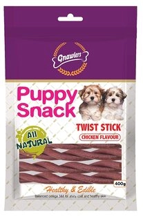 Gnawlers Puppy Snack Twist Stick - Chicken Flavor