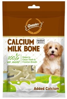 Gnawlers Calcium Milk Bones, Medium 12 pieces