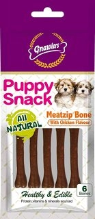 Gnawlers  Meatzip Bone - Chicken Flavor, 6 Pieces
