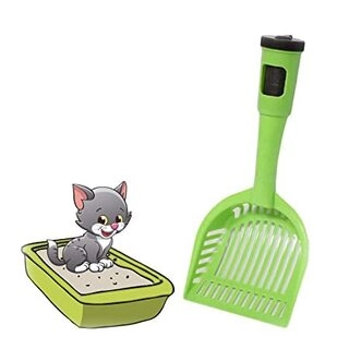 Poop Scoop Dog and Cat Kitty Litter Waste Pooper Scooper Shovel with Built-in Waste Bag(Color May Vary)