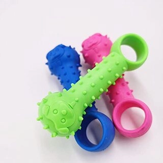 Molar Shaped Non-Toxic Rubber Chew Toy for Puppy/ Cat/ Small Dog